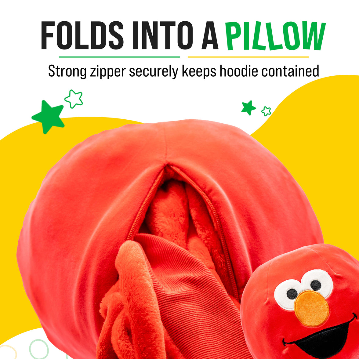 Sesame Street | Elmo Adult Snugible 2-in-1 Blanket Hoodie & Pillow