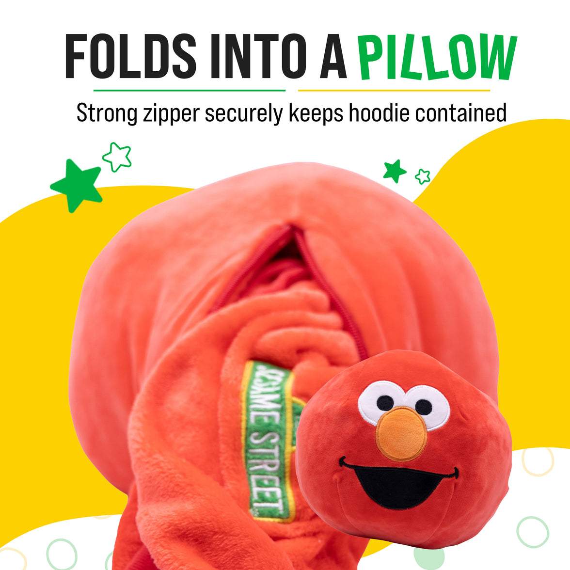Sesame Street | Elmo Kids Snugible 2-in-1 Blanket Hoodie & Pillow