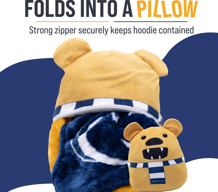 Penn State Nittany Lion Junior Snugible 2-in-1 Blanket Hoodie & Pillow