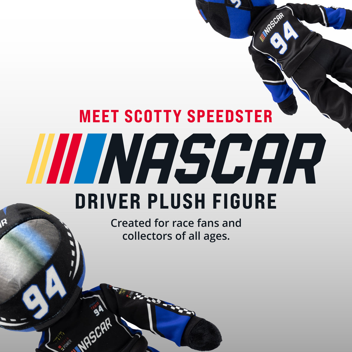 NASCAR | Scotty Speedster Racecar Driver 14" Plush Figure
