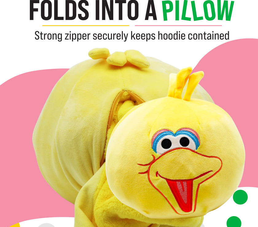 Sesame Street | Big Bird Adult Snugible 2-in-1 Blanket Hoodie & Pillow