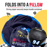 NASCAR | Black Racing Suit Snugible 2-in-1 Blanket Hoodie & Pillow