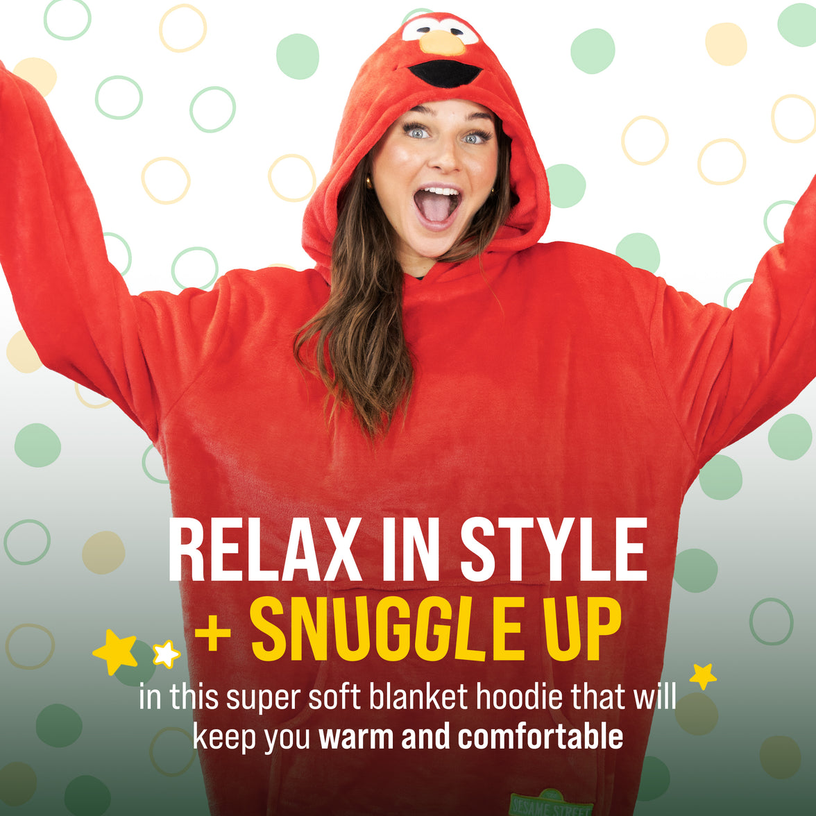 Sesame Street | Elmo Adult Snugible 2-in-1 Blanket Hoodie & Pillow