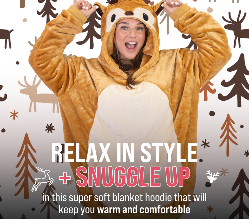 Riley the Reindeer Snugible 2-in-1 Blanket Hoodie & Pillow
