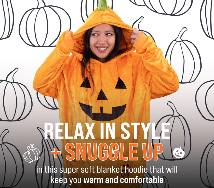 Pumpkin Snugible 2-in-1 Blanket Hoodie & Pillow