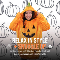 Pumpkin Snugible 2-in-1 Blanket Hoodie & Pillow