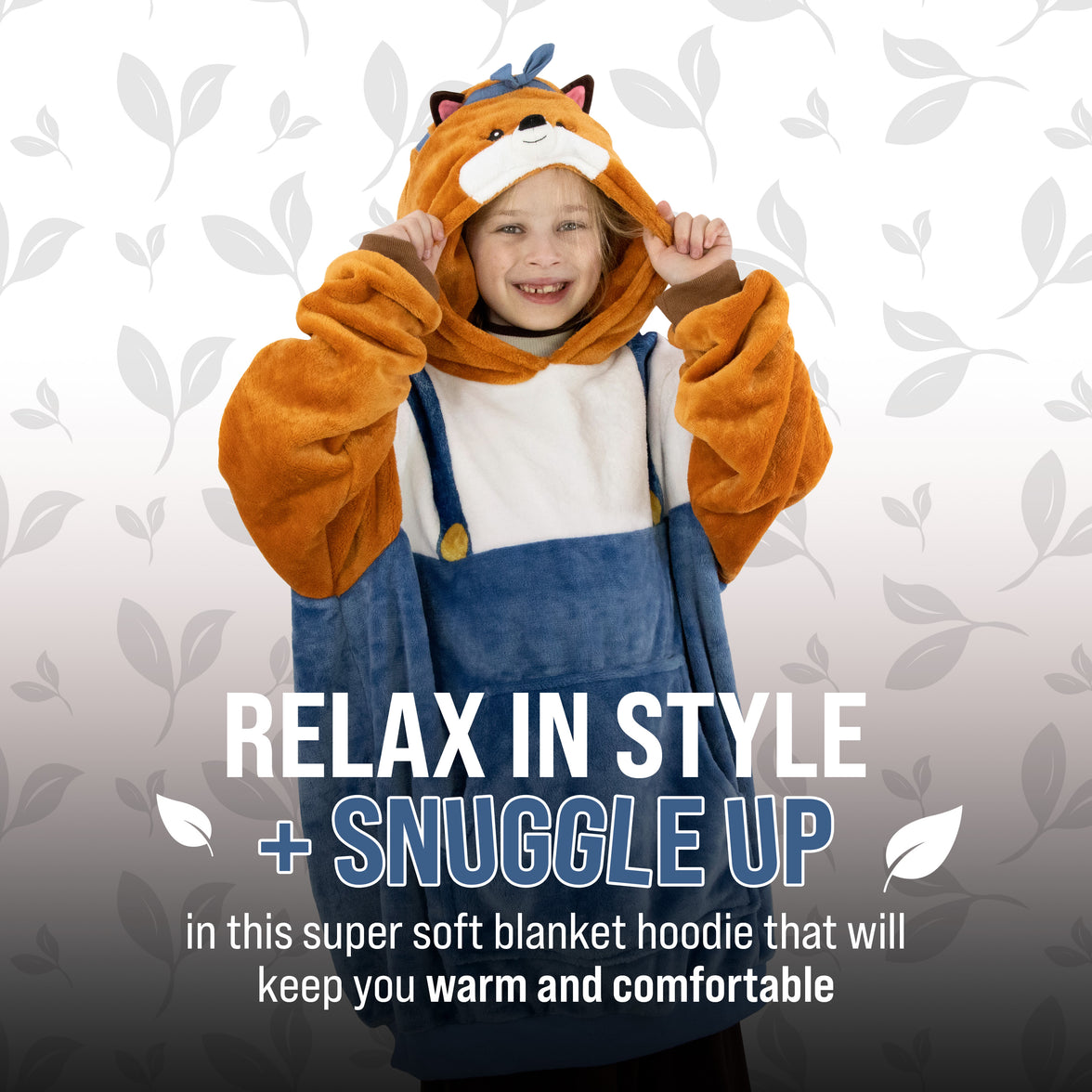 Sharewood Forest Friends Snugible Fiona the Fox Kids Size | Blanket Hoodie & Pillow