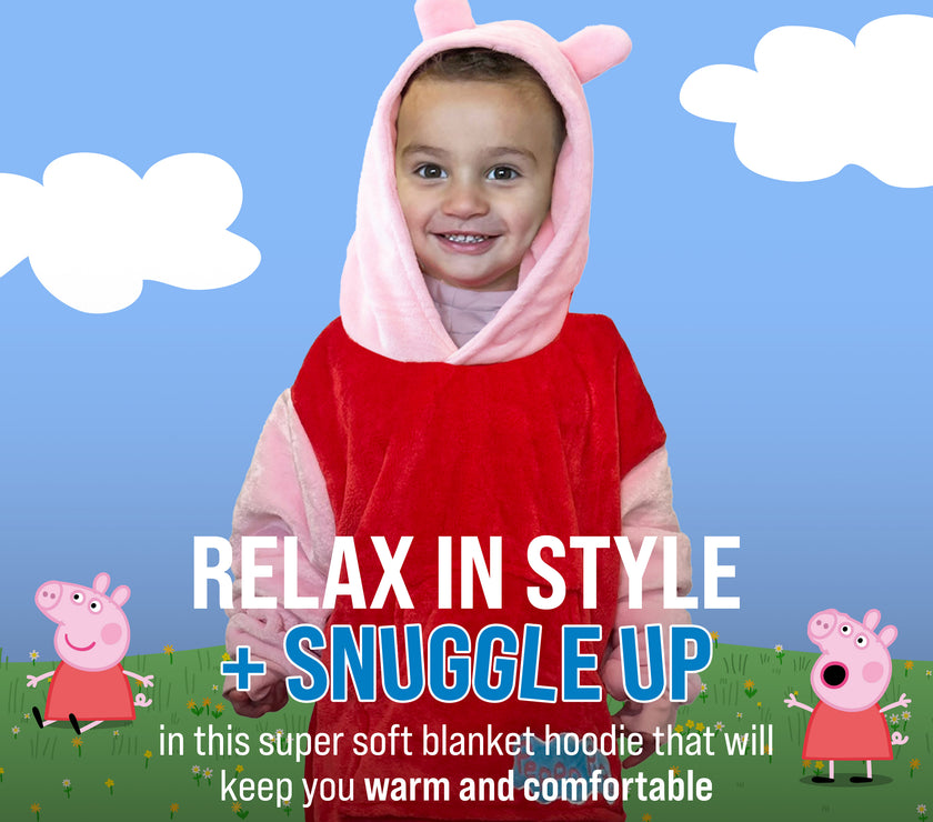Hasbro | Peppa Pig Toddler Snugible | Blanket Hoodie & Pillow