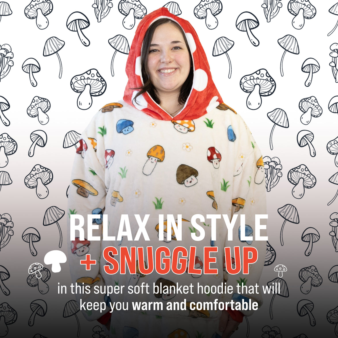 Mushroom Snugible 2-in-1 Blanket Hoodie & Pillow