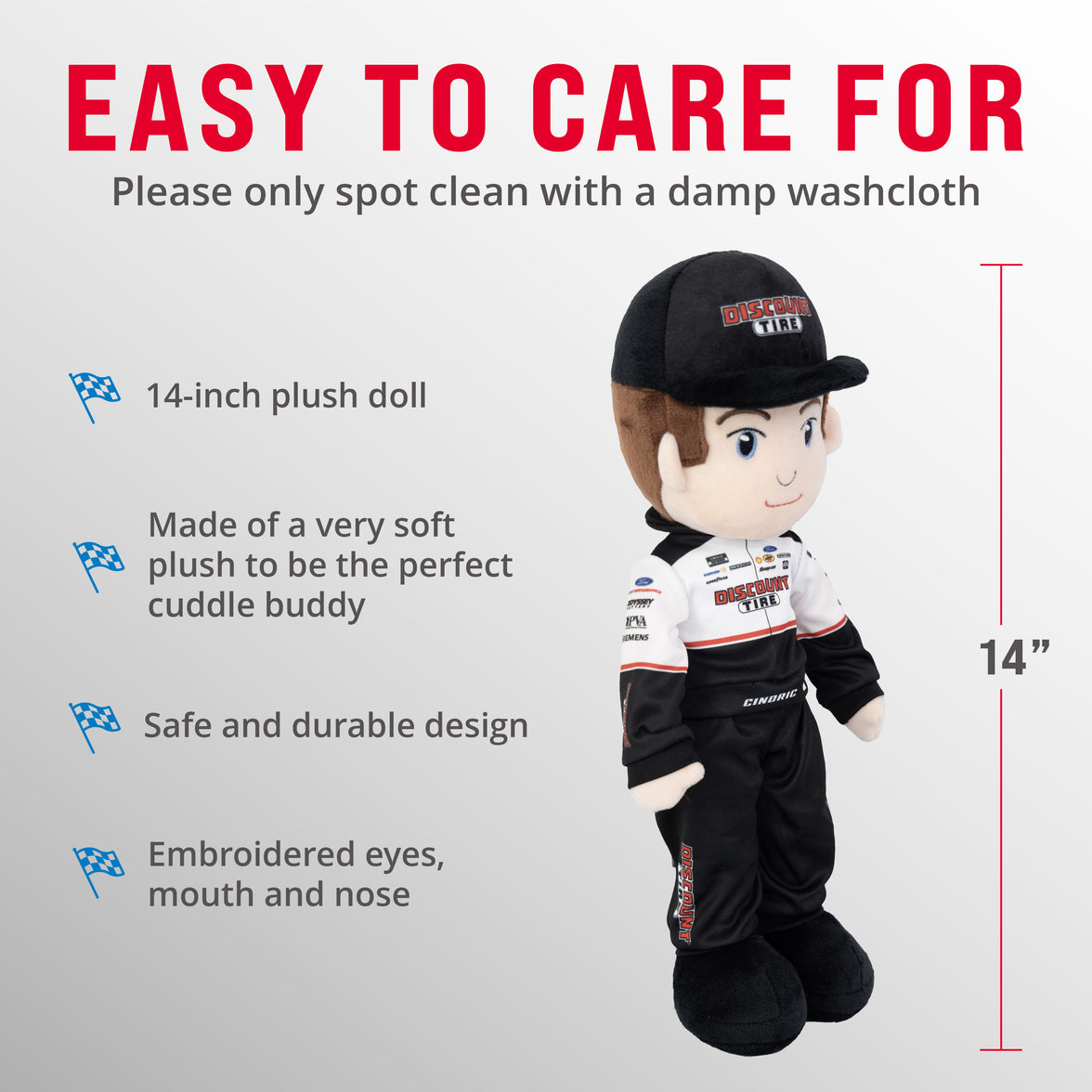 NASCAR | Team Penske Austin Cindric 14" Plush Figure