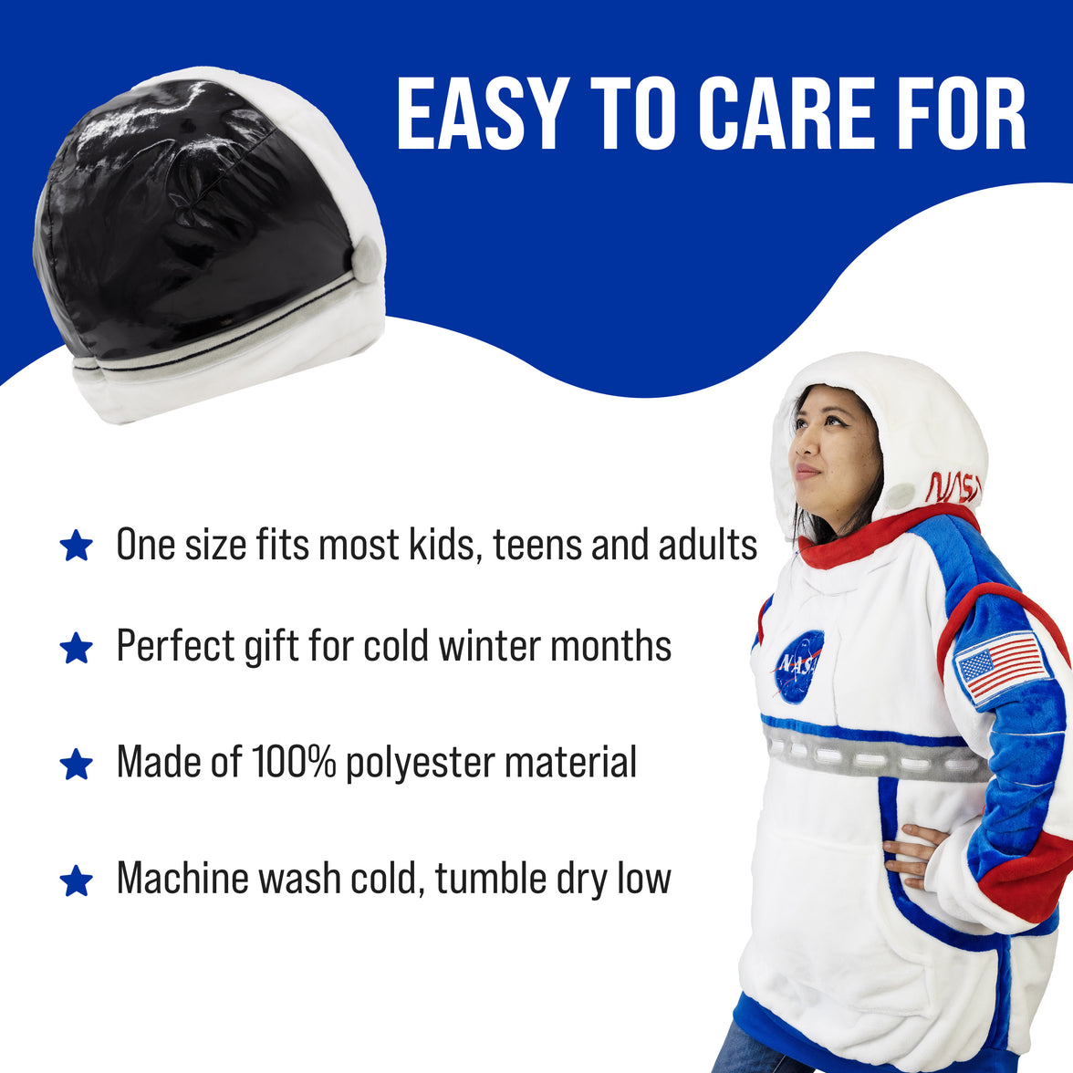 NASA | Astronaut Snugible 2-in-1 Blanket Hoodie & Pillow