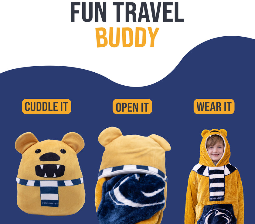 Penn State Nittany Lion Junior Snugible 2-in-1 Blanket Hoodie & Pillow
