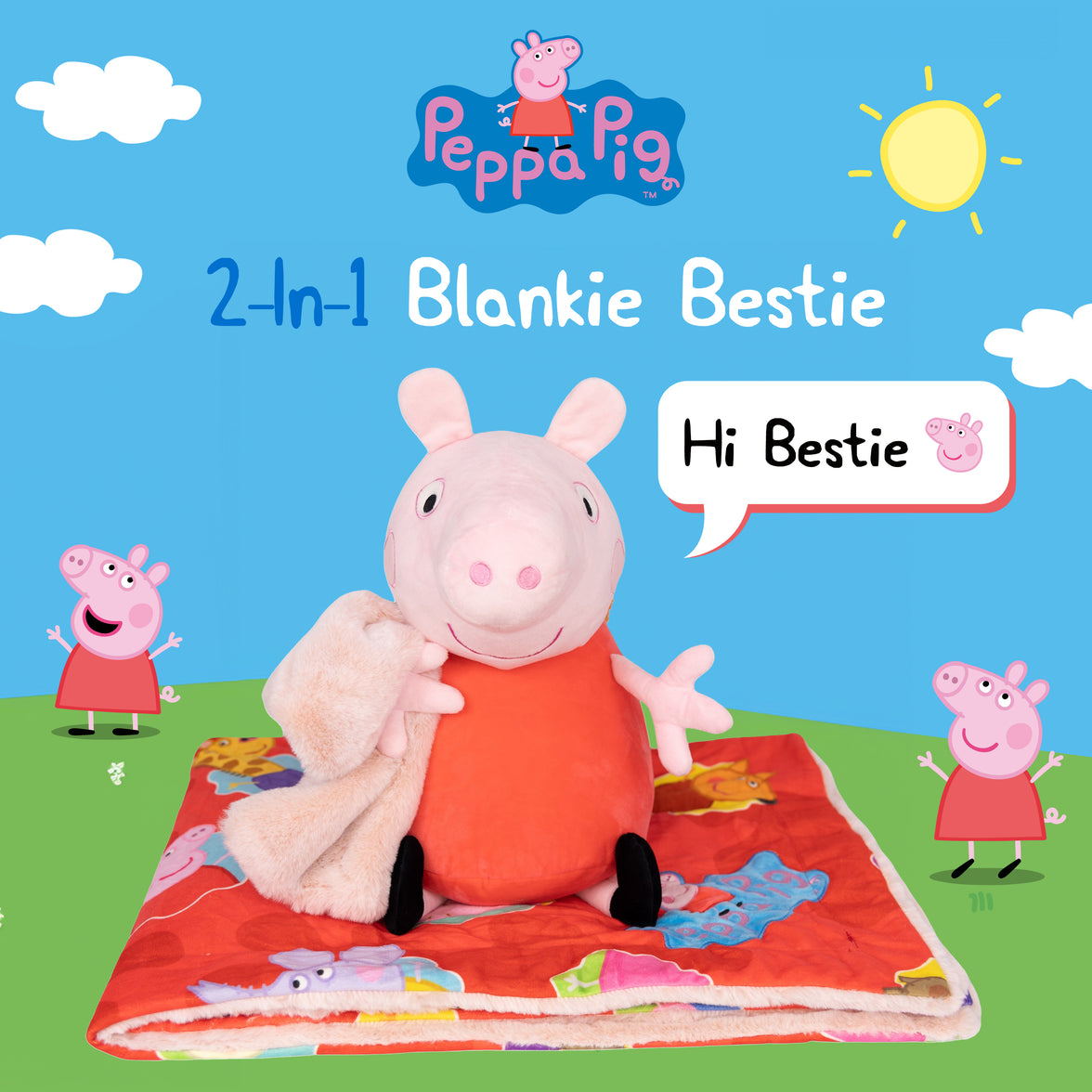 Hasbro | Peppa Pig Blankie Bestie 2-in-1 Blanket & Stuffed Animal