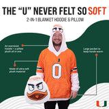 University of Miami Sebastian Snugible 2-in-1 Blanket Hoodie & Pillow