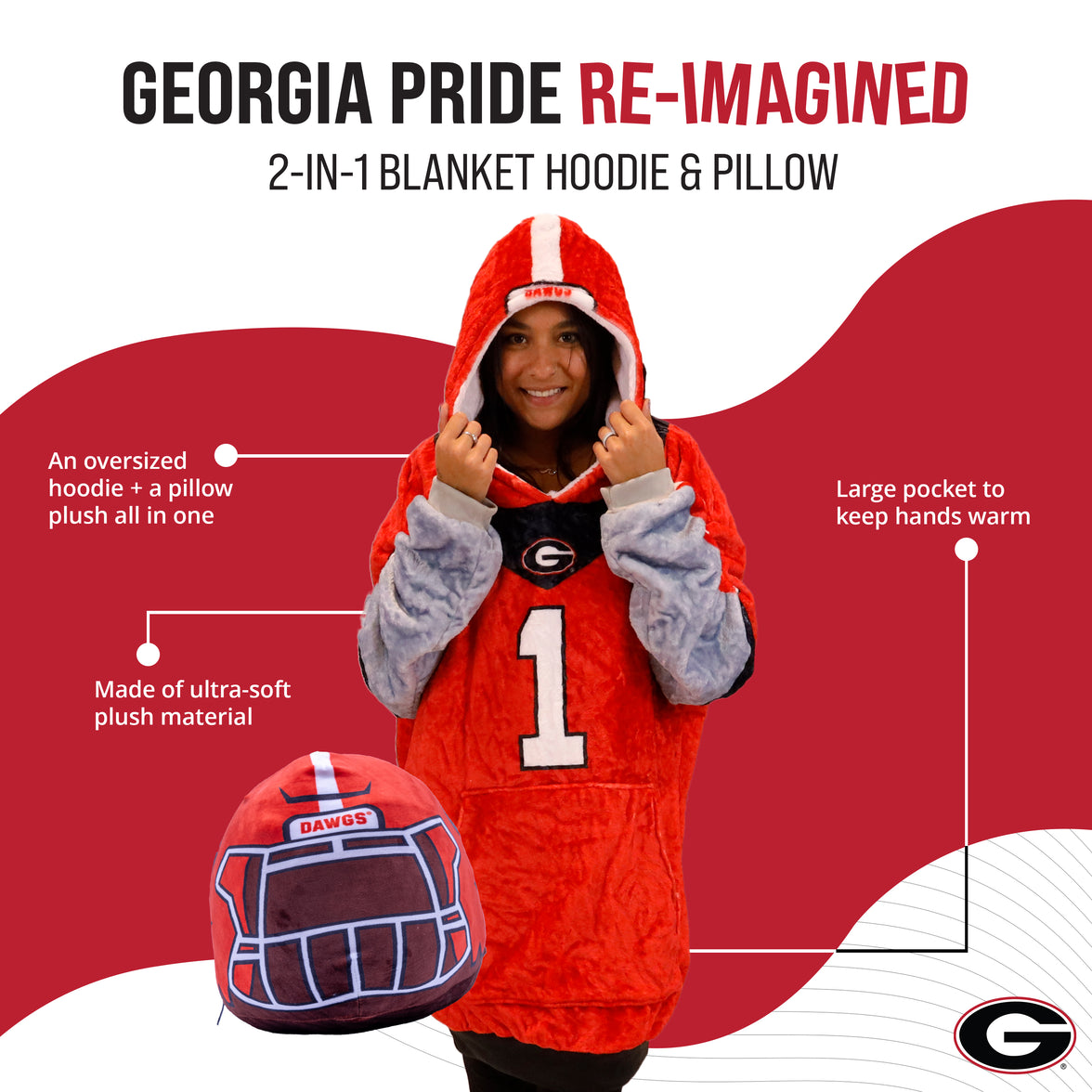 University of Georgia Helmet Snugible | Blanket Hoodie & Pillow