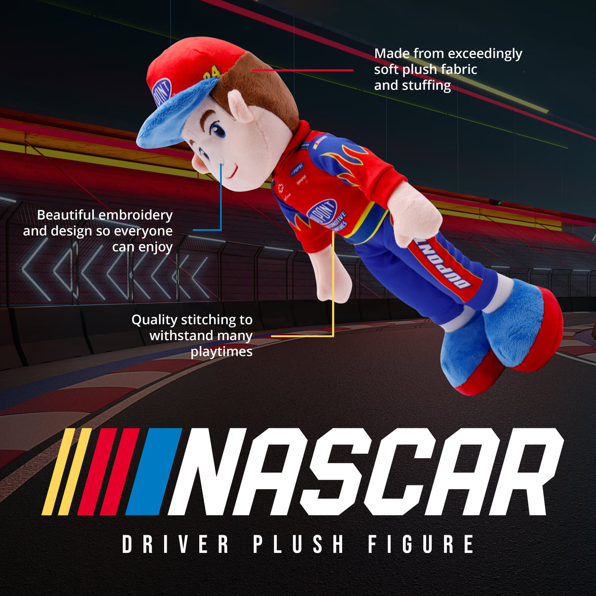 NASCAR | Hendrick Motorsports Jeff Gordon Dupont 14 Inch Plush Figure "Wholesale"