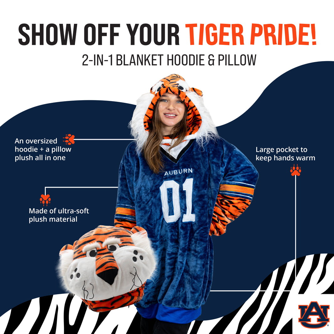 Auburn University Aubie the Tiger Snugible | Blanket Hoodie & Pillow