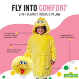 Sesame Street | Big Bird Kids Snugible 2-in-1 Blanket Hoodie & Pillow