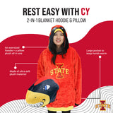 Iowa State University Cy the Cardinal Snugible | Blanket Hoodie & Pillow