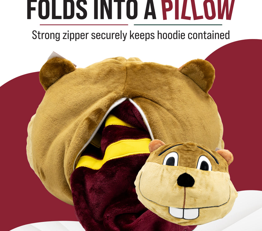 University of Minnesota Gophers Goldy Snugible 2-in-1 Blanket Hoodie & Pillow