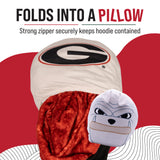 University of Georgia Bulldog Snugible 2-in-1 Blanket Hoodie & Pillow