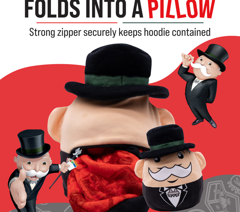 Hasbro | Monopoly Go Own It All Snugible | Blanket Hoodie & Pillow