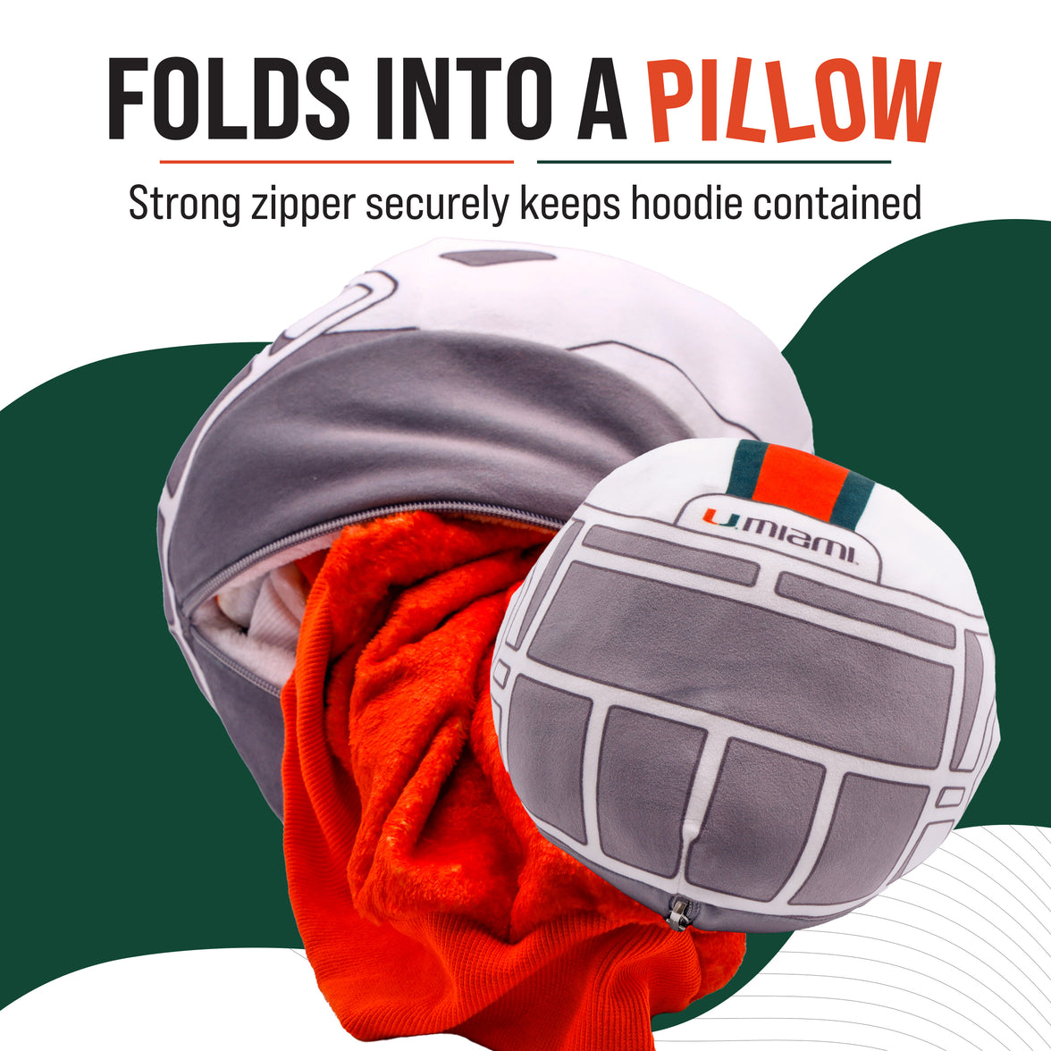 University of Miami Helmet Snugible | Blanket Hoodie & Pillow