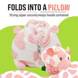Strawberry Cow Kids Snugible 2-in-1 Blanket Hoodie & Pillow