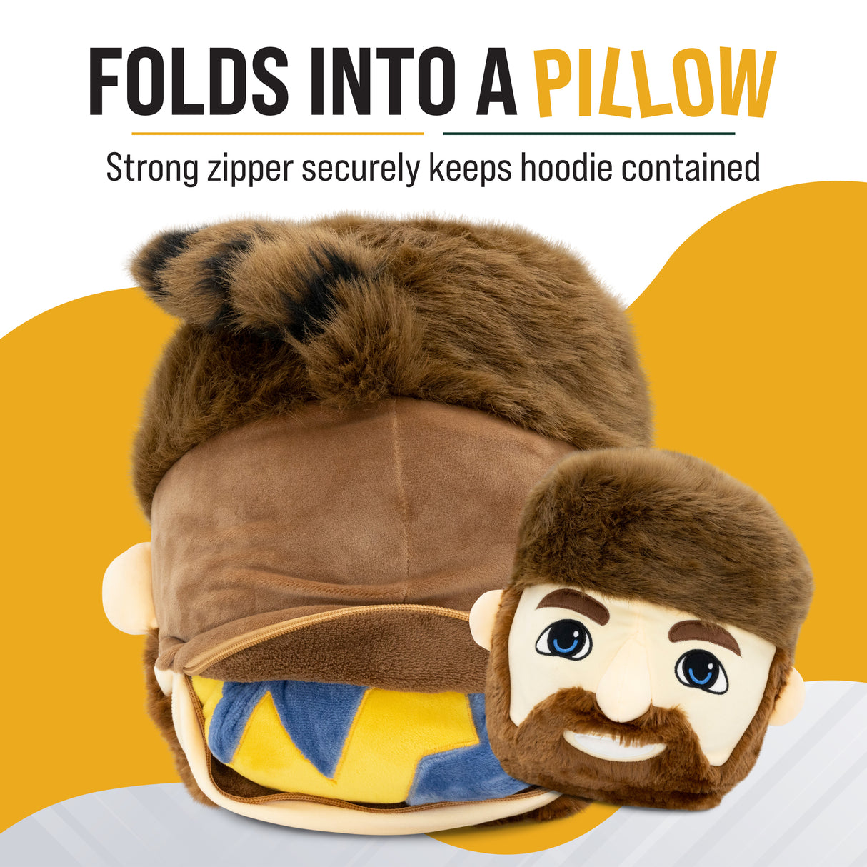 West Virginia University Mountaineer Snugible 2-in-1 Blanket Hoodie & Pillow