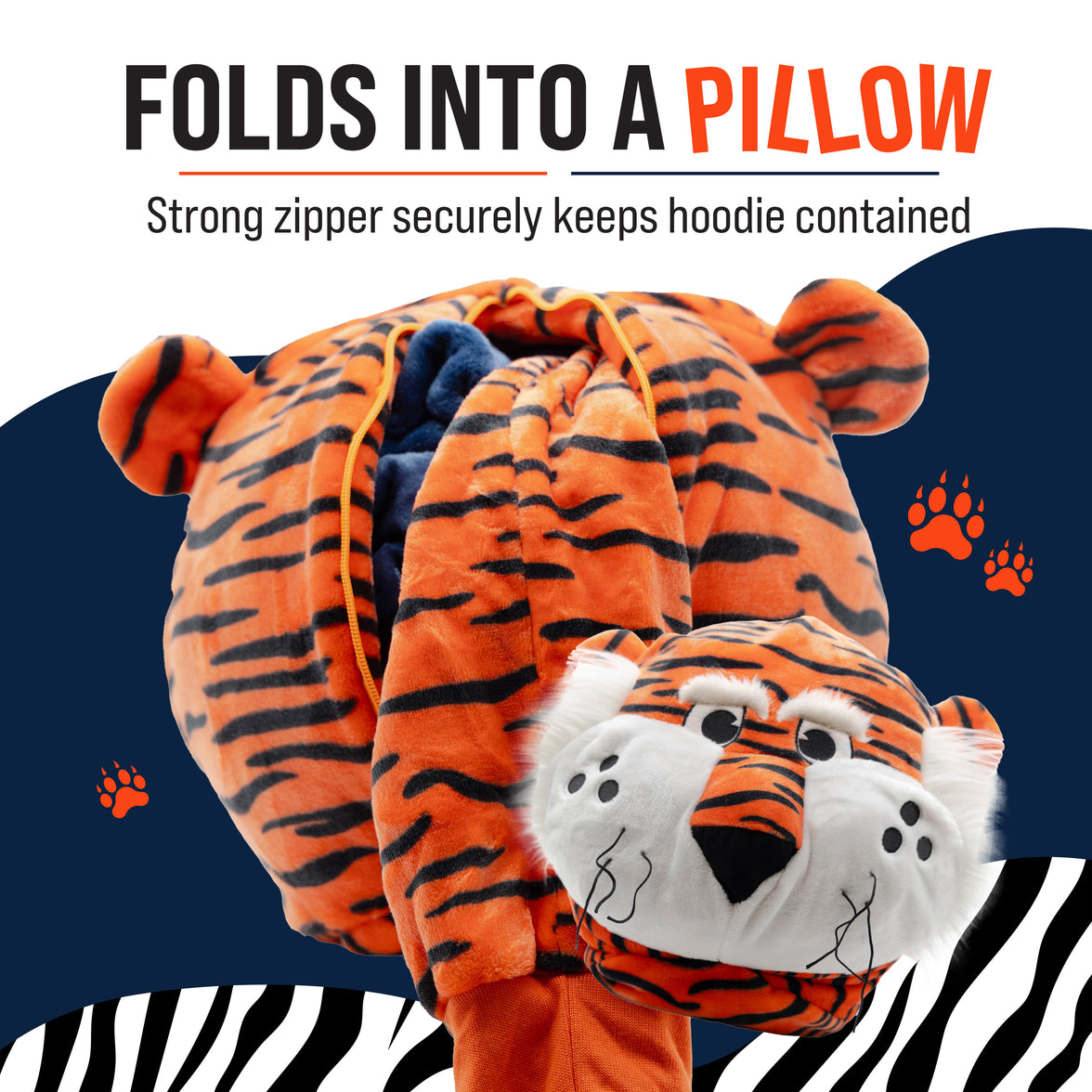 Auburn University Aubie the Tiger Snugible | Blanket Hoodie & Pillow