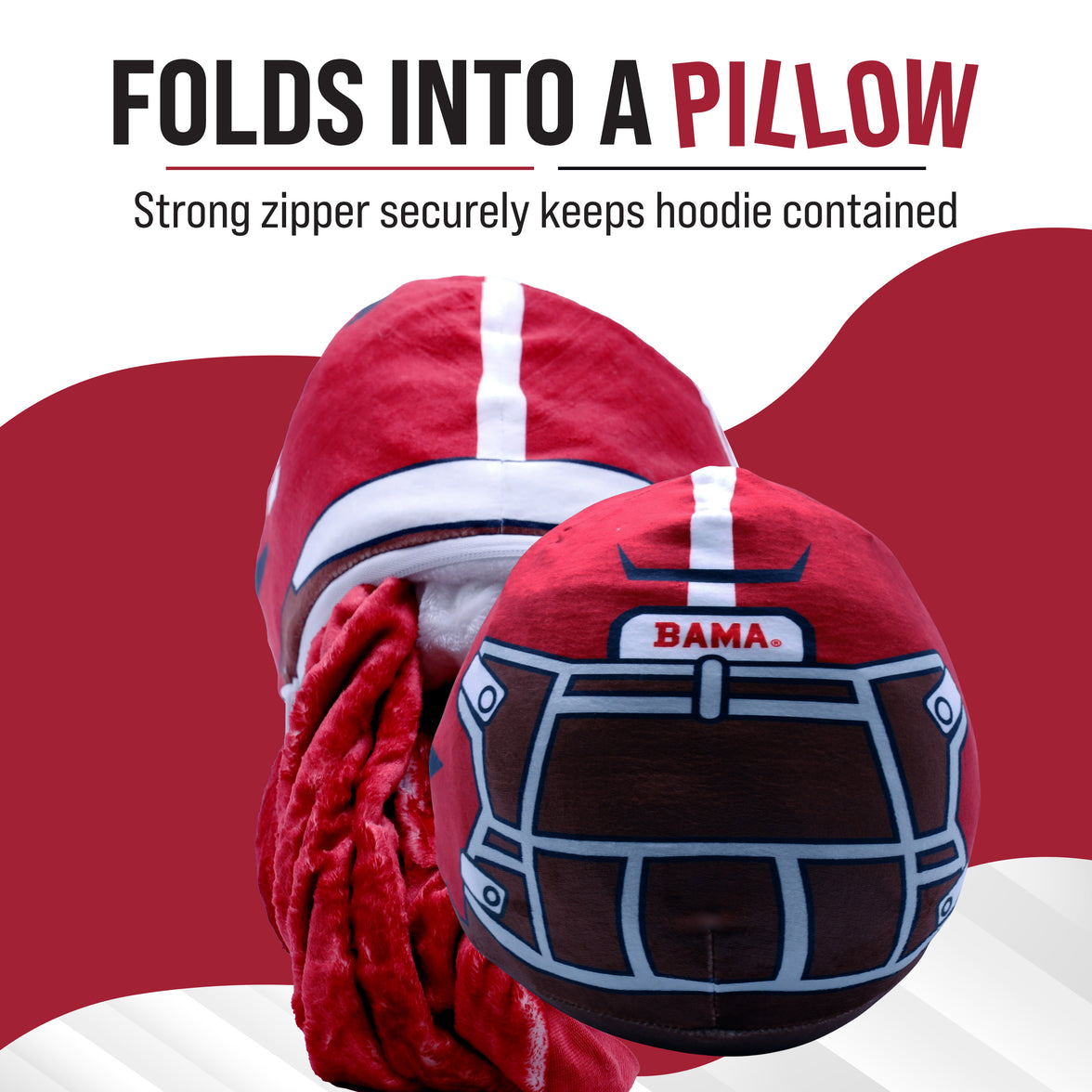 The University of Alabama Helmet Snugible 2-in-1 Blanket Hoodie & Pillow