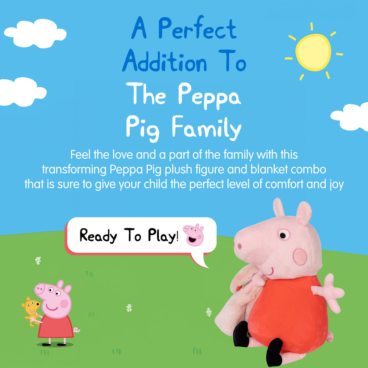 Hasbro | Peppa Pig Blankie Bestie 2-in-1 Blanket & Stuffed Animal