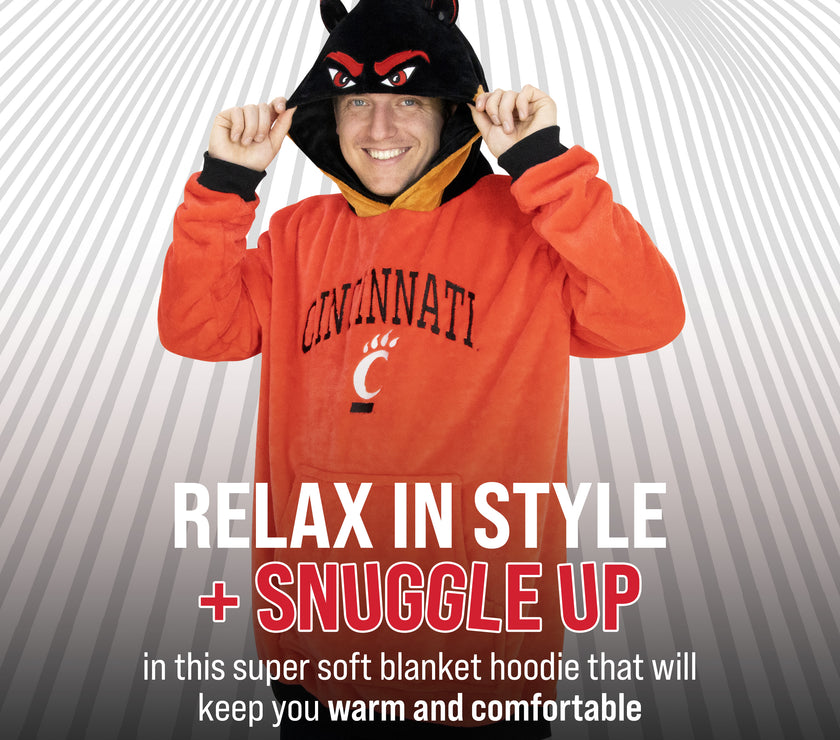 University of Cincinnati Bearcats Snugible 2-in-1 Blanket Hoodie & Pillow