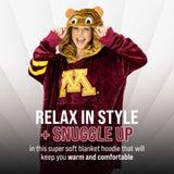 University of Minnesota Gophers Goldy Snugible 2-in-1 Blanket Hoodie & Pillow