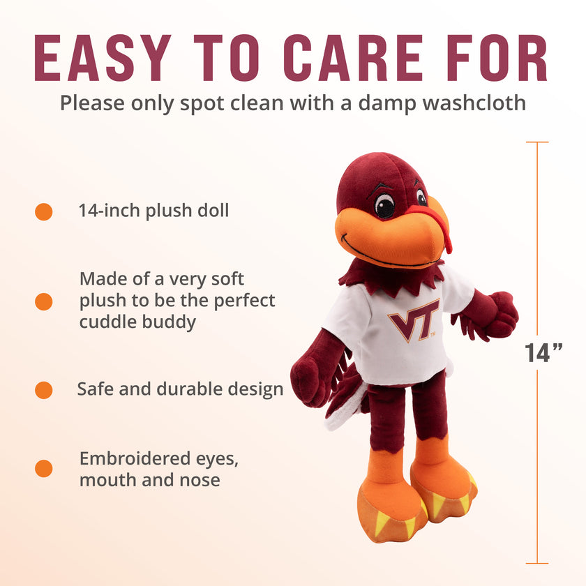 Virginia Tech University Hokie Bird 14” Plush Figure