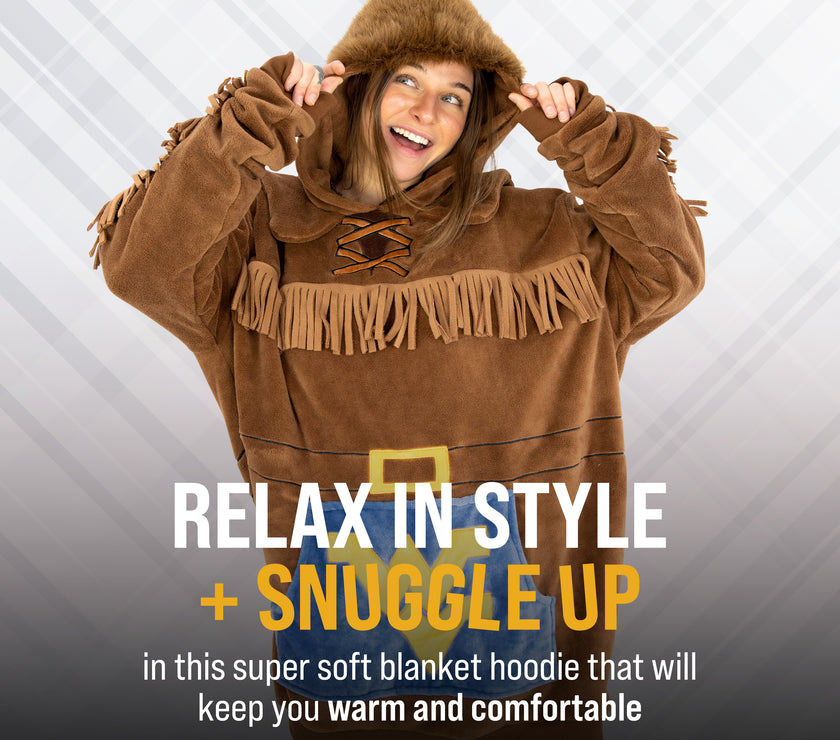 West Virginia University Mountaineer Snugible 2-in-1 Blanket Hoodie & Pillow