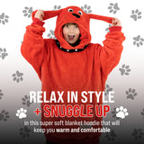 Clifford The Big Red Dog Kids Snugible 2-in-1 Blanket Hoodie & Pillow