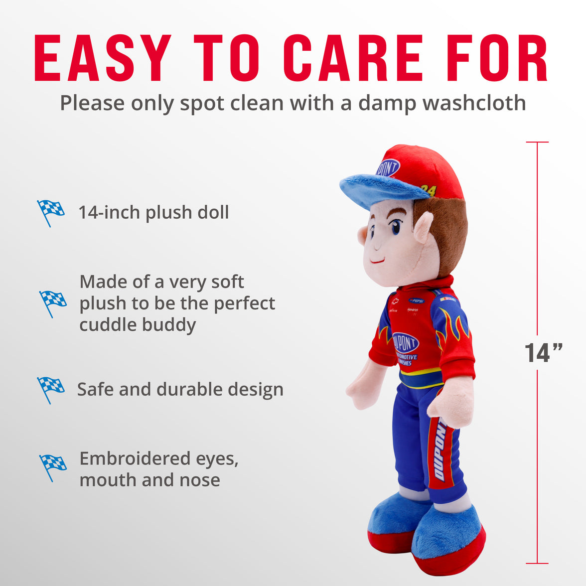 NASCAR | Hendrick Motorsports Jeff Gordon Dupont 14 Inch Plush Figure "Wholesale"