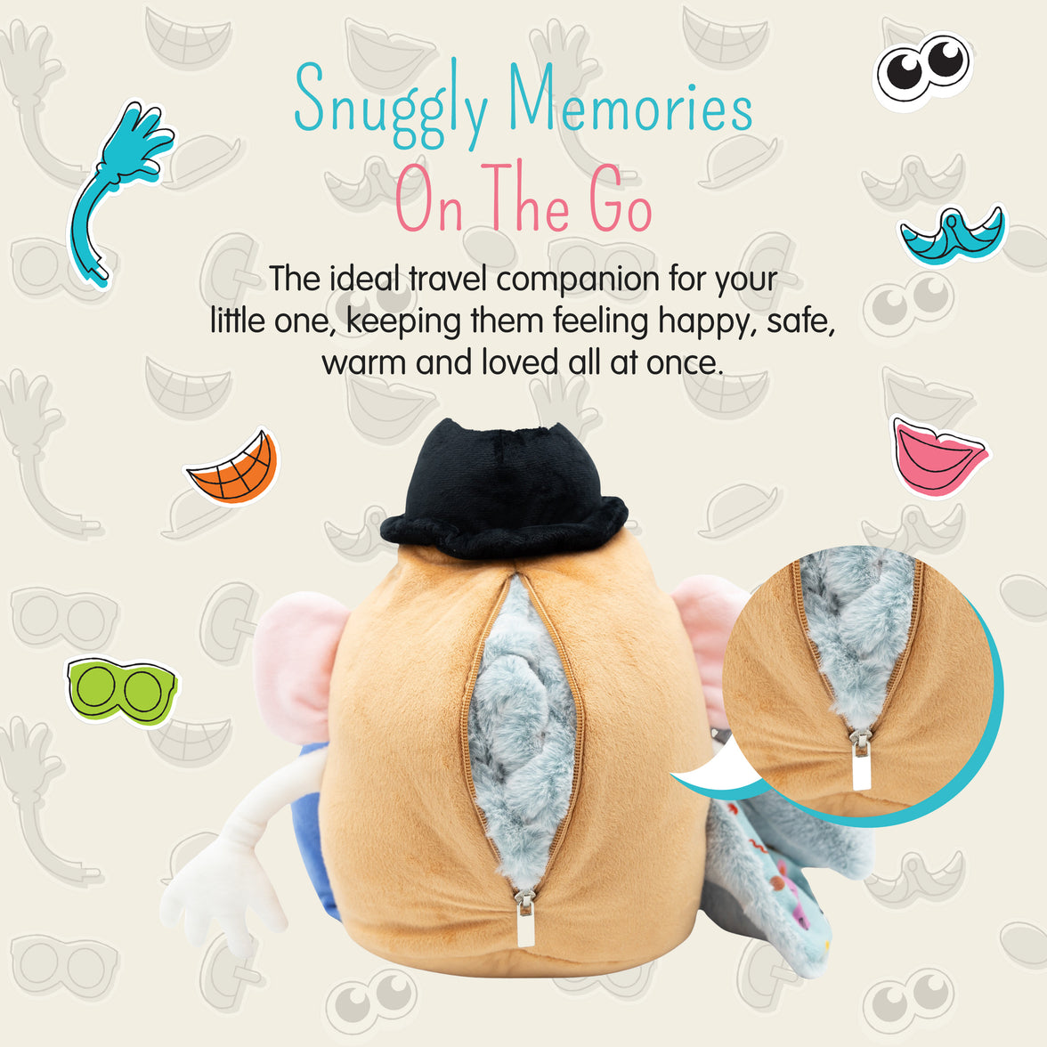 Hasbro | Mr. Potato Head Blankie Bestie 2-in-1 Blanket & Stuffed Animal