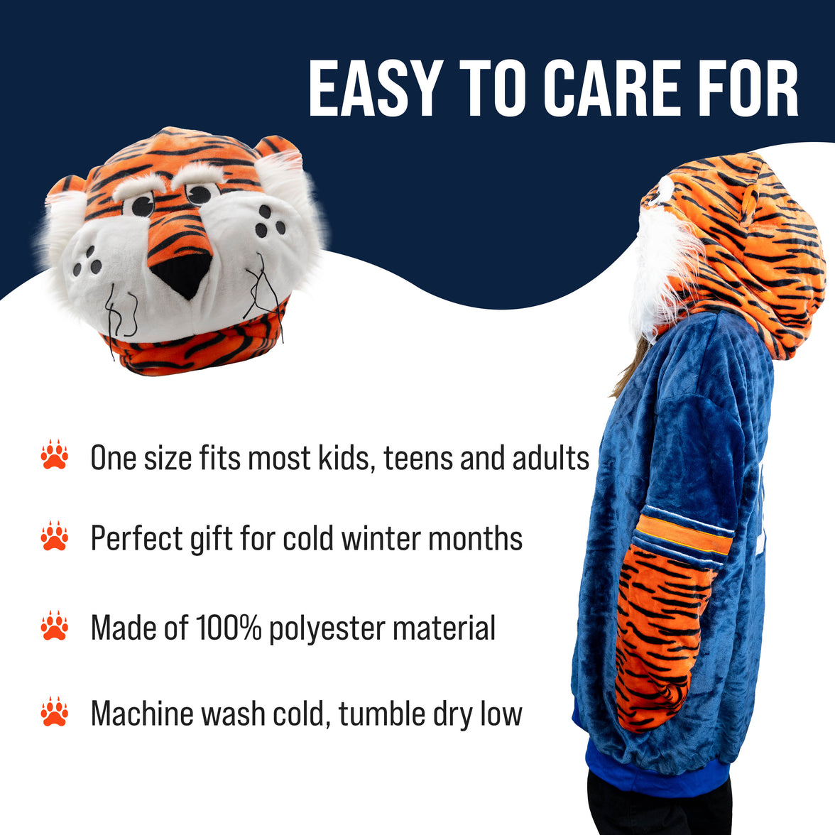 Auburn University Aubie the Tiger Snugible | Blanket Hoodie & Pillow