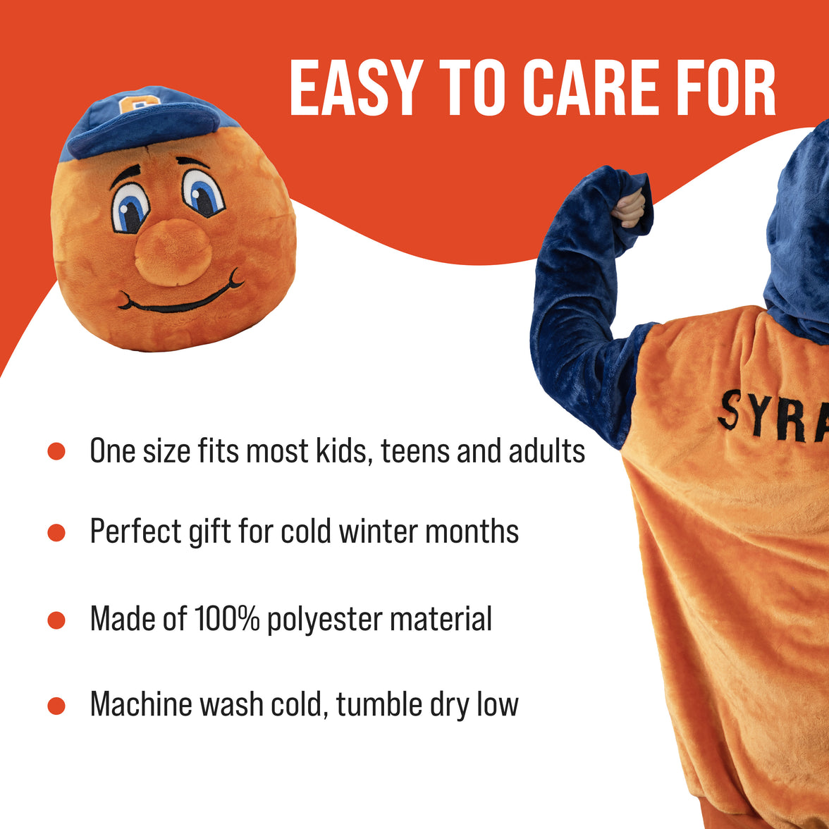 Syracuse University Otto the Orange Snugible 2-in-1 Blanket Hoodie & Pillow