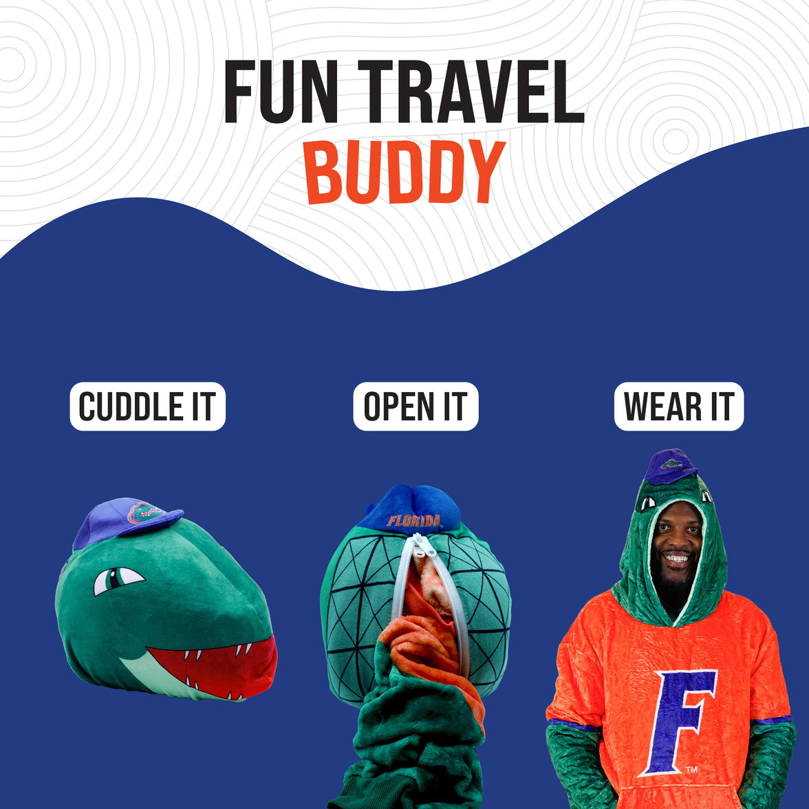 University of Florida Albert Snugible 2-in-1 Blanket Hoodie & Pillow