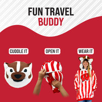 University of Wisconsin Bucky the Badger Snugible 2-in-1 Blanket Hoodie & Pillow