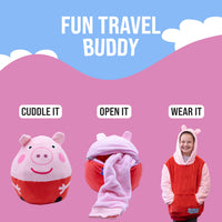 Hasbro | Peppa Pig Kids Snugible | Blanket Hoodie & Pillow