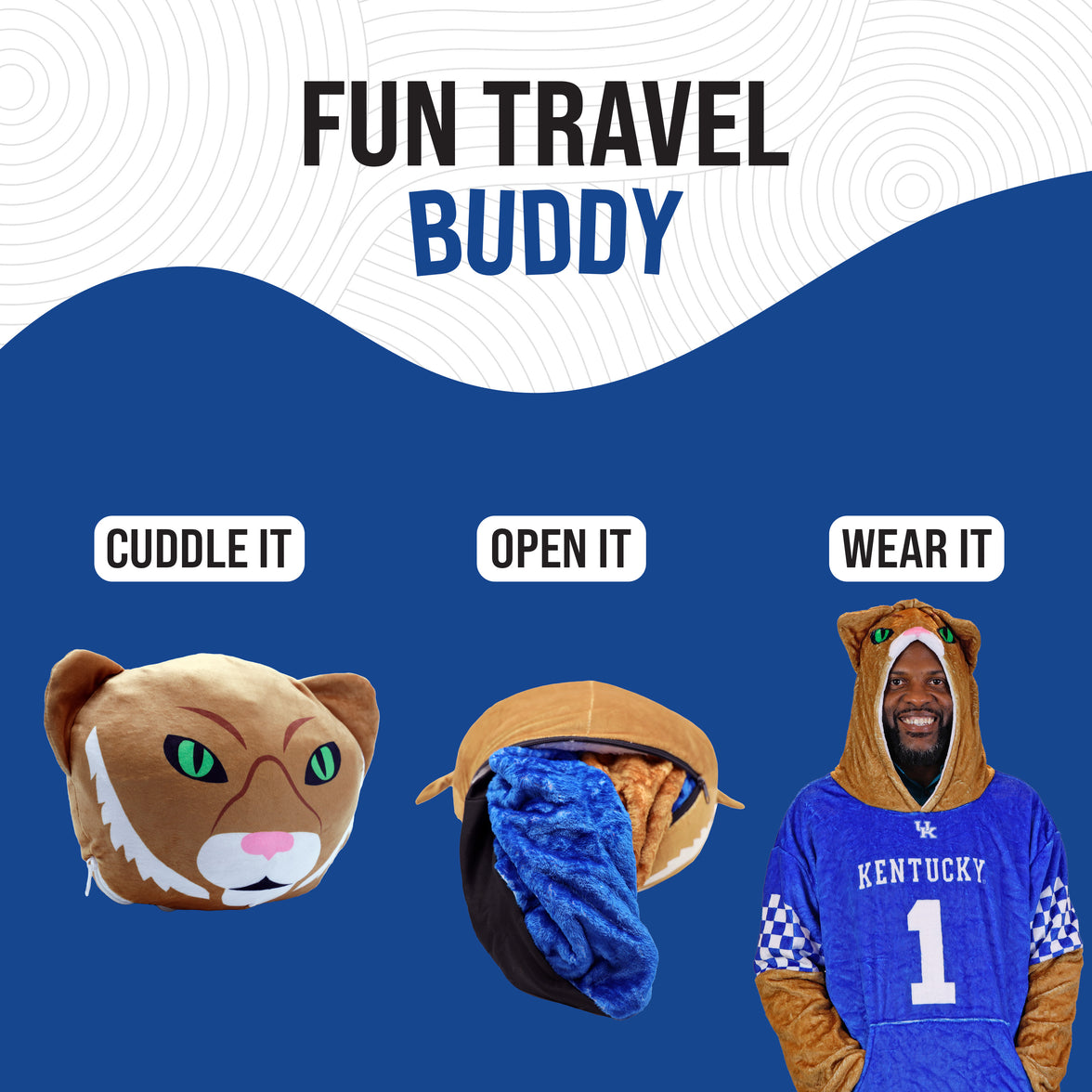 University of Kentucky Wildcat Snugible 2-in-1 Blanket Hoodie & Pillow