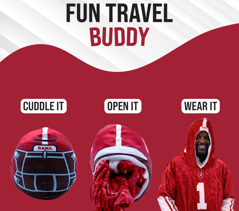 The University of Alabama Helmet Snugible 2-in-1 Blanket Hoodie & Pillow