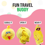 Sesame Street | Big Bird Kids Snugible 2-in-1 Blanket Hoodie & Pillow