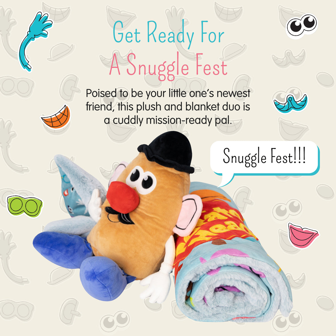 Hasbro | Mr. Potato Head Blankie Bestie 2-in-1 Blanket & Stuffed Animal