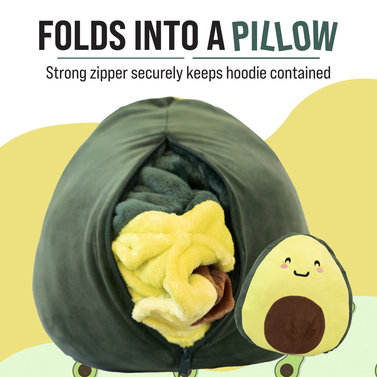 Avocado Snugible 2-in-1 Blanket Hoodie & Pillow