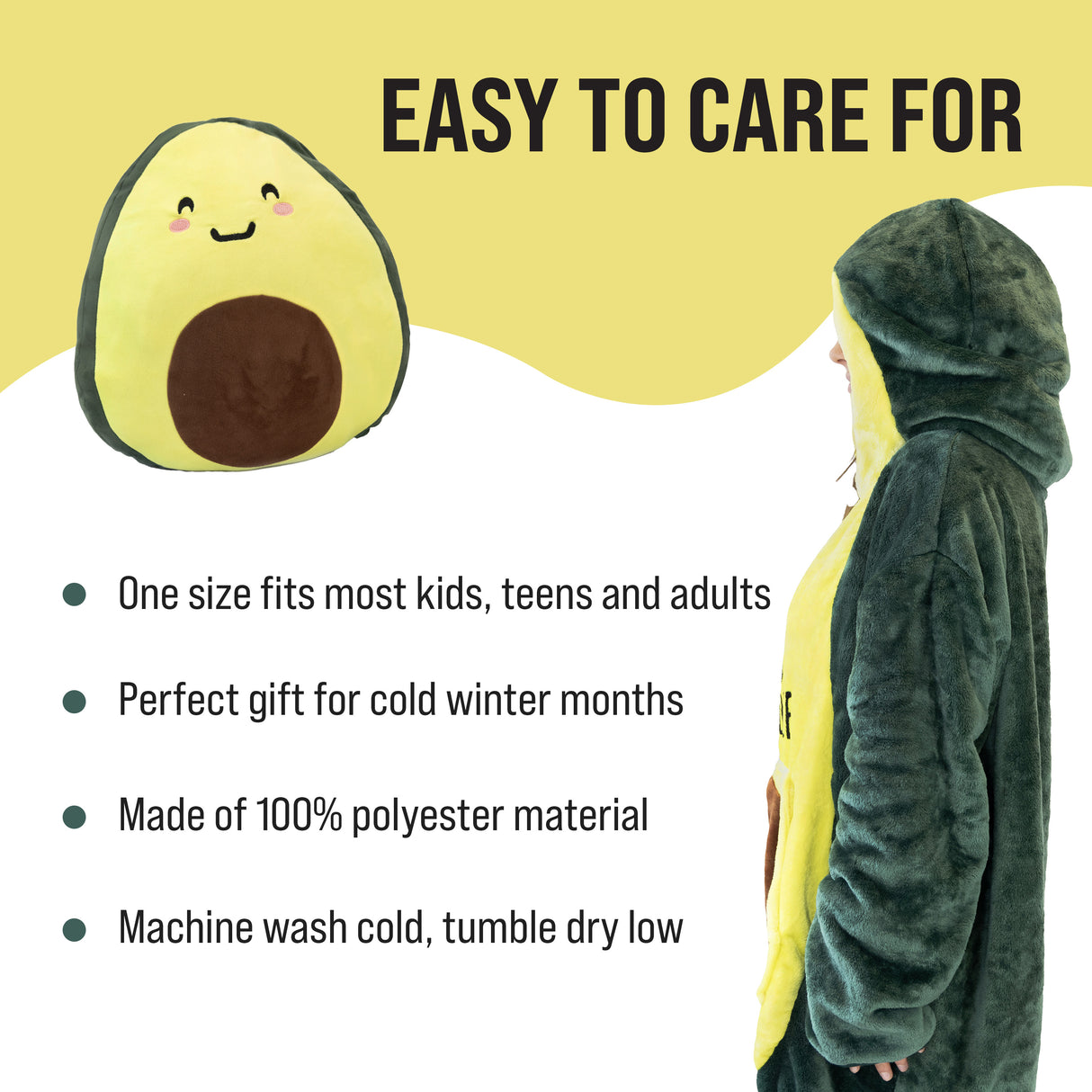 Avocado Snugible 2-in-1 Blanket Hoodie & Pillow